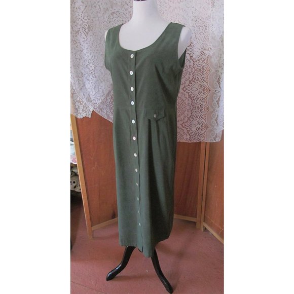 Vintage Christopher & Banks Hippie Gypsy BOHO Button Down Front Casual Dress S12 - Picture 6 of 8